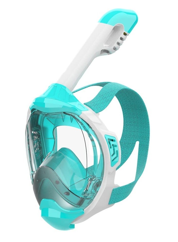 Snorkel Mask, Full Face Snorkel Mask,Snorkeling Gear for Adults Kids,Diving Mask, Mask and Snorkel with Detachable Camera Mount,180 Degree Panoramic View Anti-Leak Anti-Fog