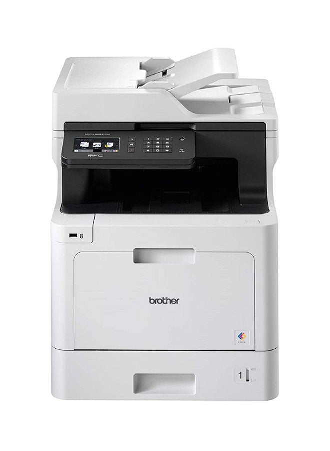 Wireless All In One Laser Printer, MFC-L8690CDW, Full Color Print With Advanced Duplex & Mobile Printing, Gigabit Ethernet, High Yield Ink Toner White