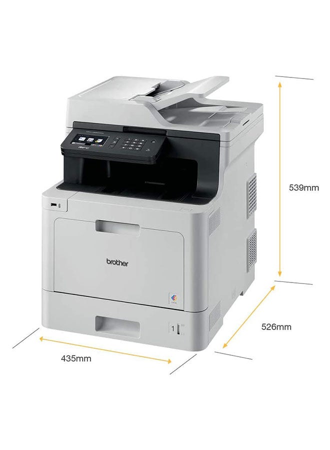 Wireless All In One Laser Printer, MFC-L8690CDW, Full Color Print With Advanced Duplex & Mobile Printing, Gigabit Ethernet, High Yield Ink Toner White