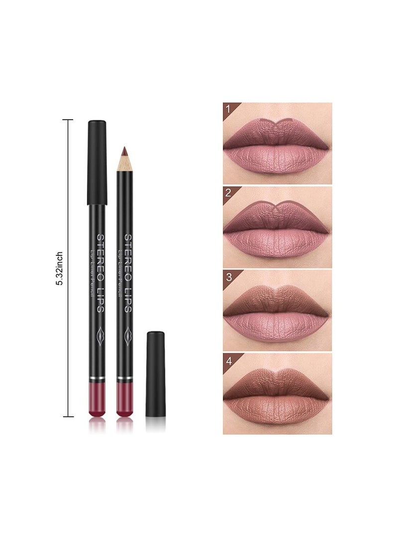 12 Colors Matte Lip Liner Pencil Set Waterproof Long Lasting Lip Liner Lipstick for Women