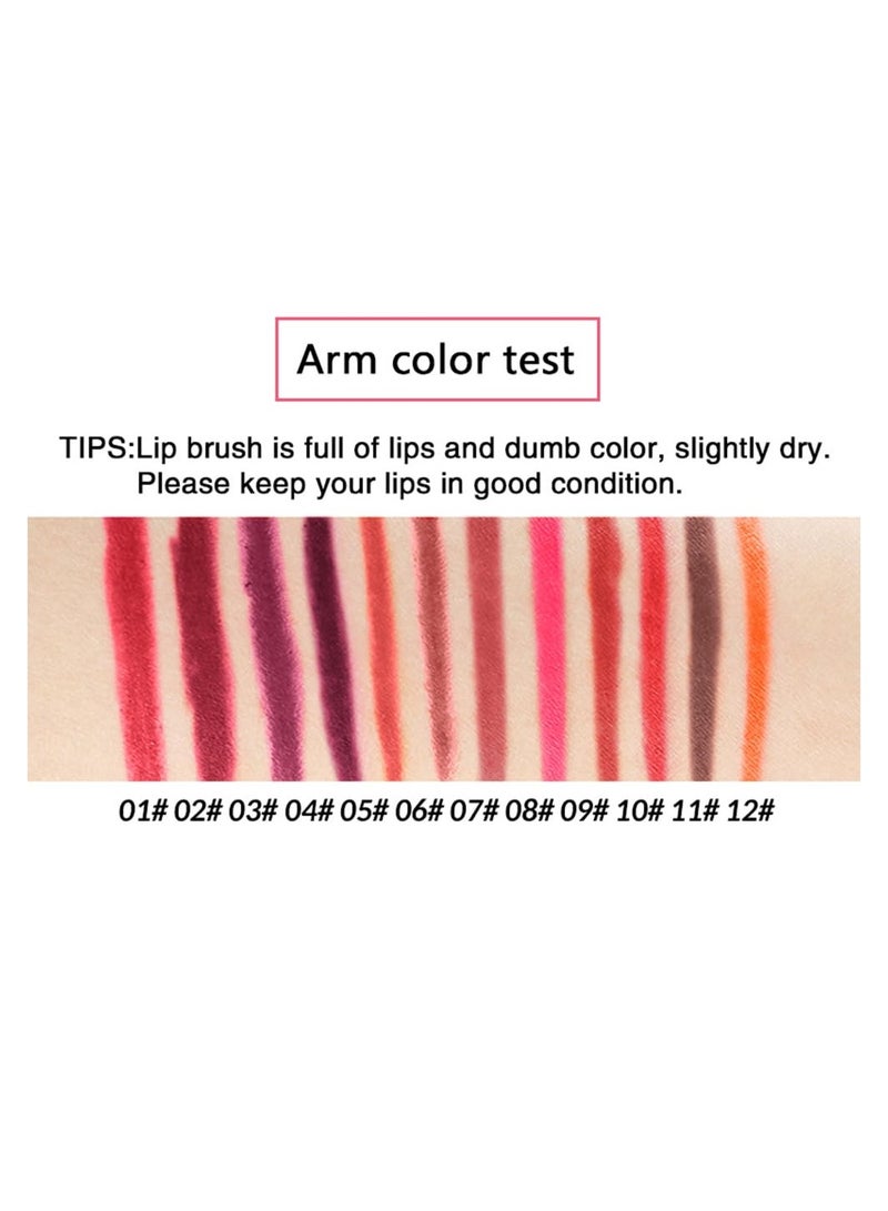 12 Colors Matte Lip Liner Pencil Set Waterproof Long Lasting Lip Liner Lipstick for Women