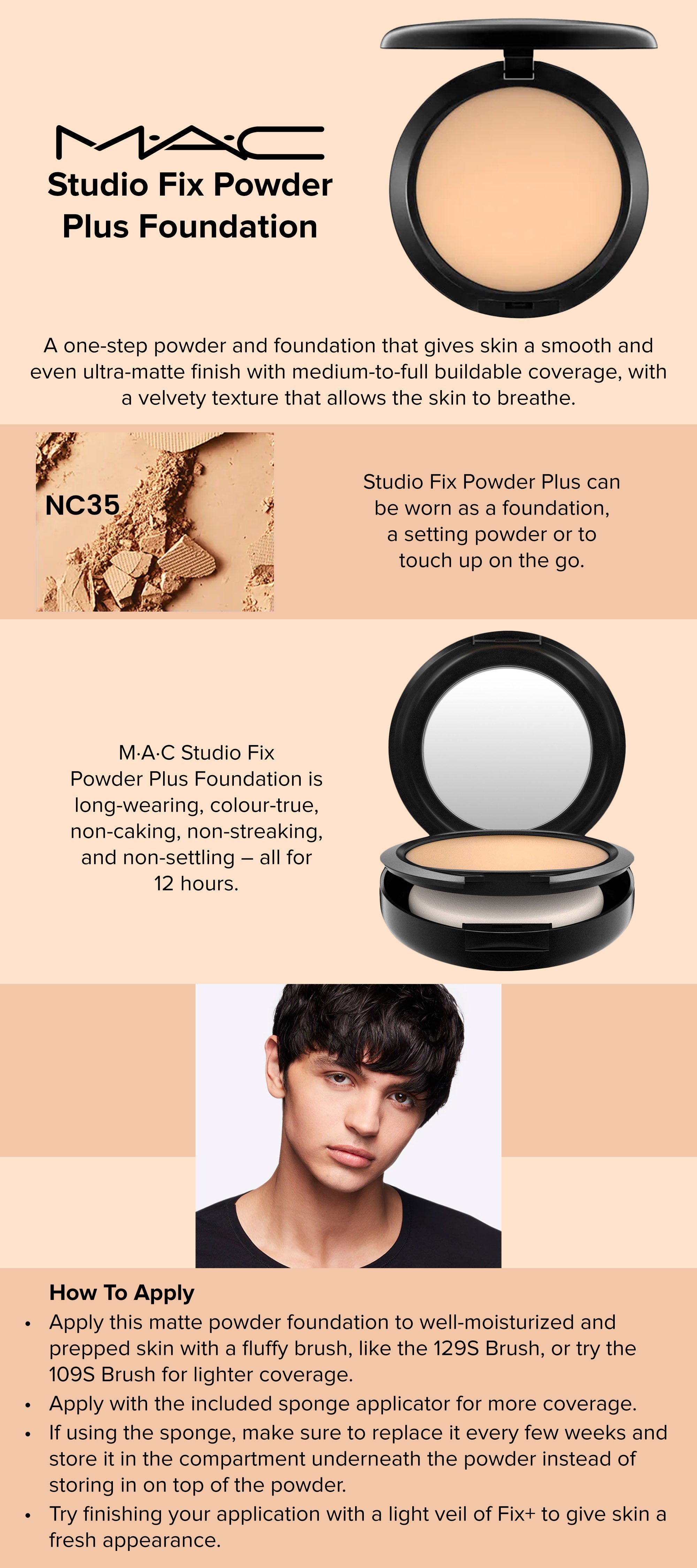 STUDIO FIX POWDER PLUS FOUNDATION NC35 Nc 35