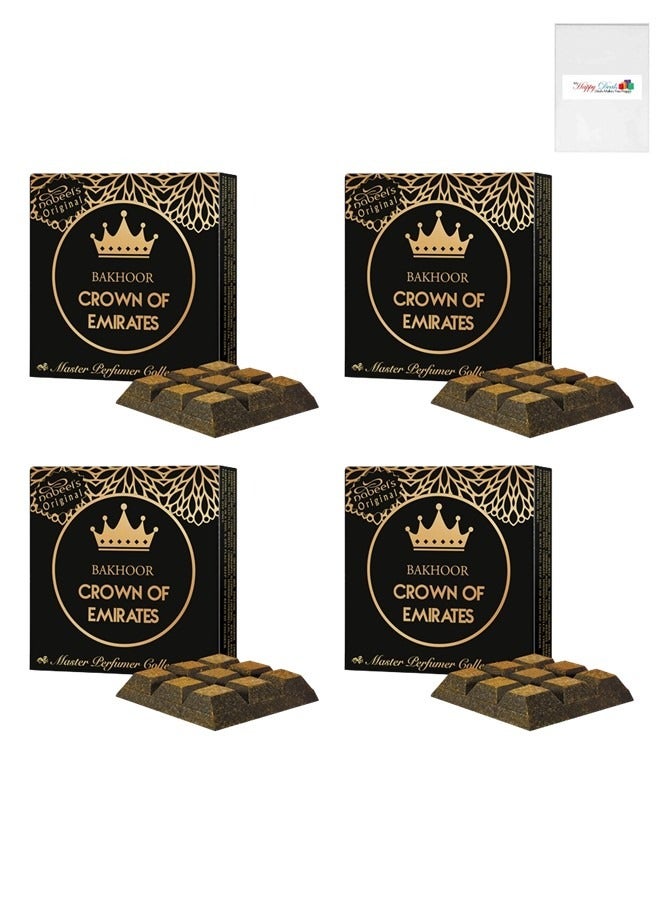 4Pcs Bakhoor Crown of Emirates Incense 40GMS