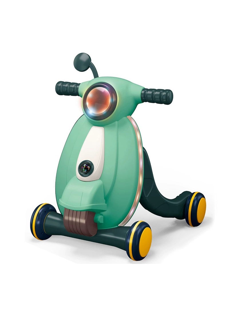 Multifunctional Baby Walker With Light And Music, Fun And Learning Toy - Green