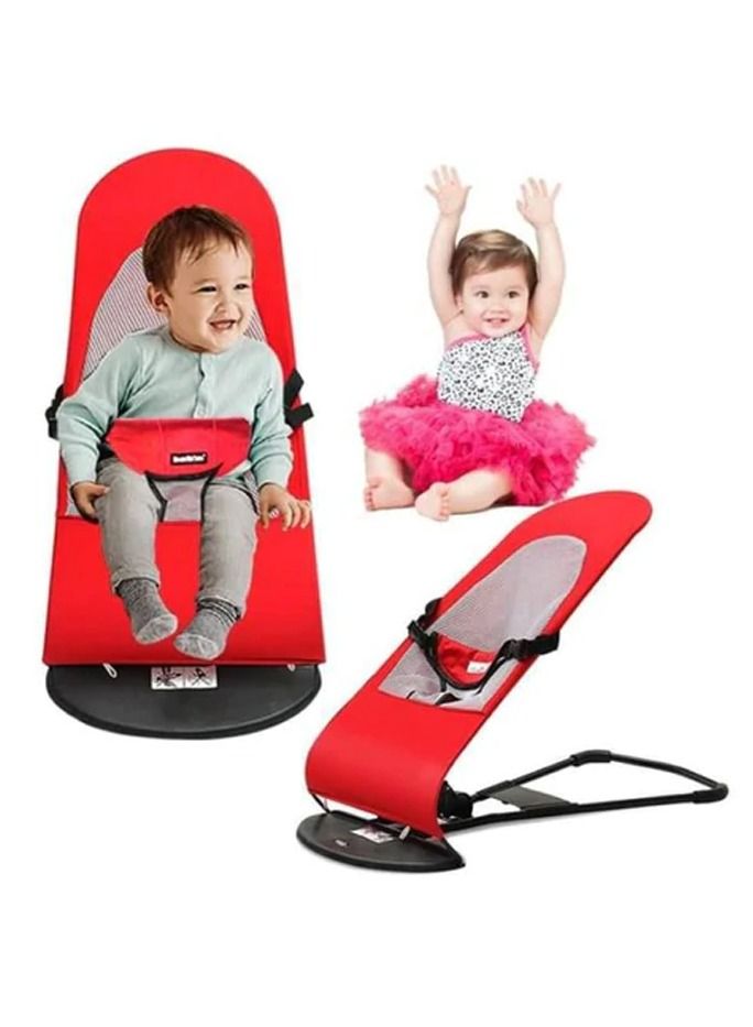 Baby Newborn Infant Bouncing Chair Rocking Seat Safety Bouncer Balance Soft Red