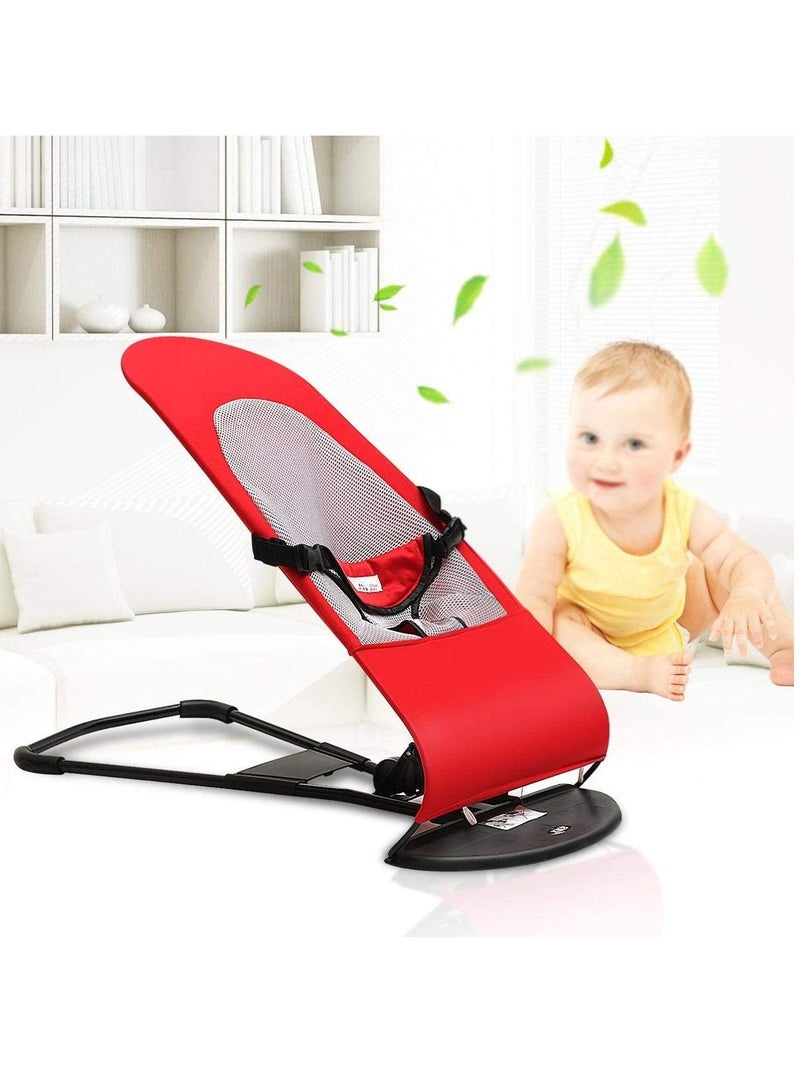 Baby Newborn Infant Bouncing Chair Rocking Seat Safety Bouncer Balance Red