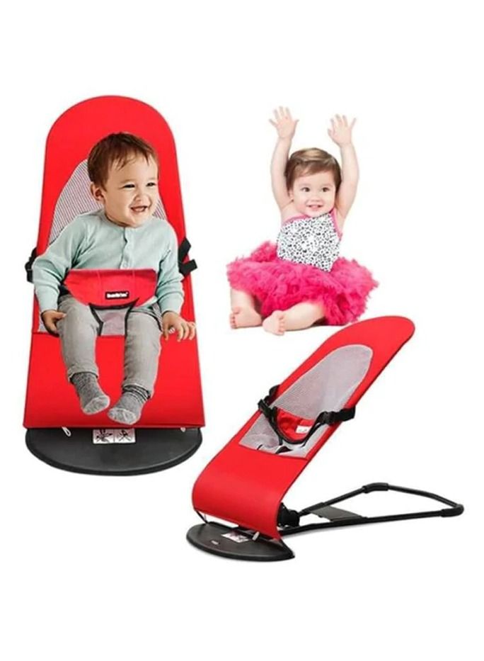 Baby Newborn Infant Bouncing Chair Rocking Seat Safety Bouncer Balance Red