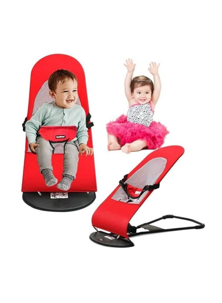 Newborn Baby's Soft Bouncing Chair (Red)