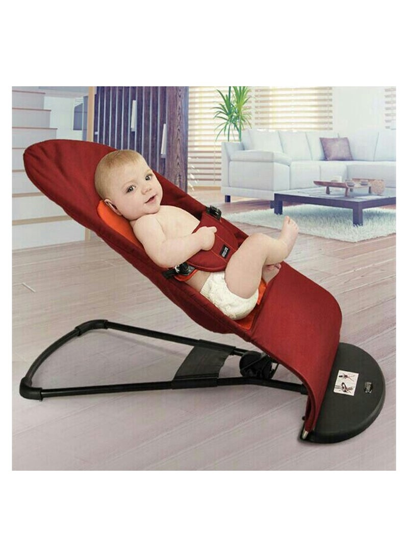 Red Baby Newborn Infant Bouncing Chair Rocking Seat Safety Bouncer Balance Soft