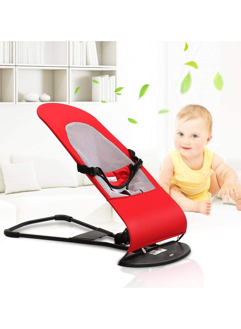 Red Baby Newborn Infant Bouncing Chair Rocking Seat Safety Bouncer Balance Soft