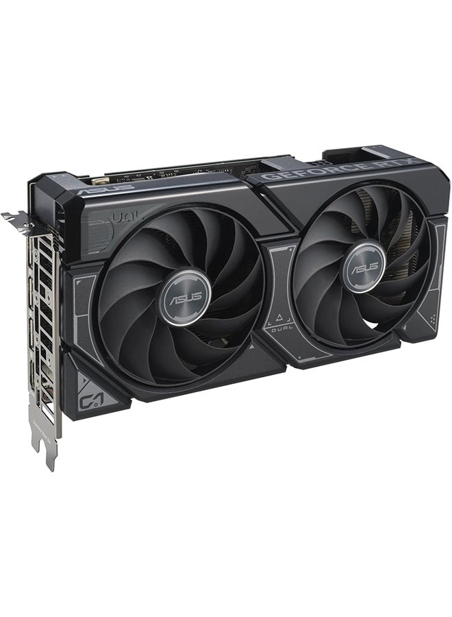 Dual GeForce RTX 4060 Ti EVO OC Edition Graphics Card, 8GB GDDR6 128-Bit Memory, 2565 MHz Boost Clock, 4352 CUDA Cores, 18 Gbps Memory Speed, PCI Express 4.0, 90YV0J49-M0NA00 Black