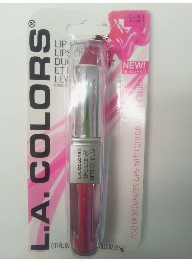 La Colors Lip Gloss & Lipstick Duo Moisturizes Lips With Natural Color & High Shine Blc823 Flushed