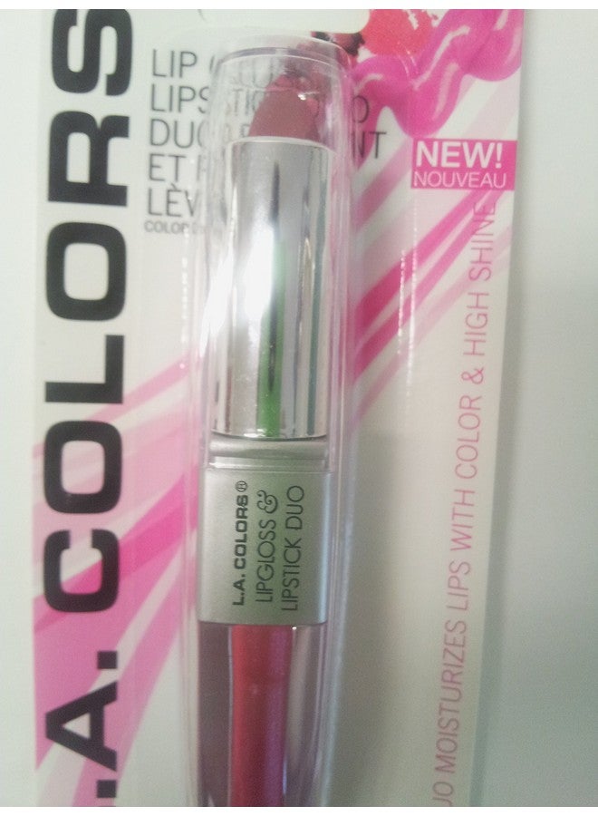 La Colors Lip Gloss & Lipstick Duo Moisturizes Lips With Natural Color & High Shine Blc823 Flushed