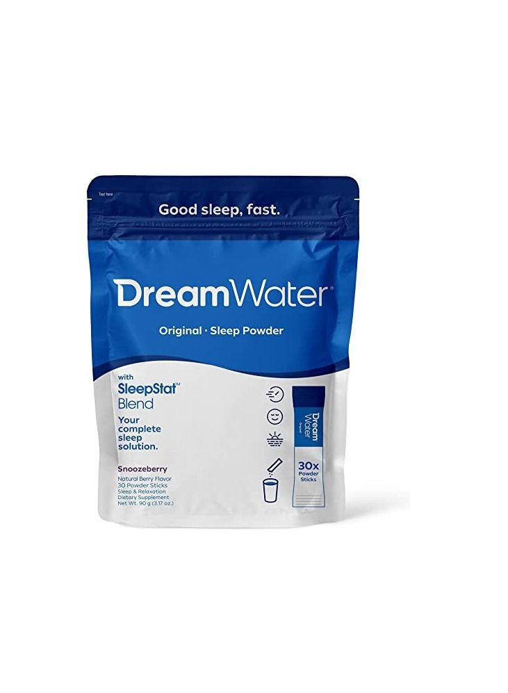 Dream Water Powder; 5mg, GABA, 5-HTP; Natural Flavors; Wake Refreshed; Snoozeberry, 30-Count