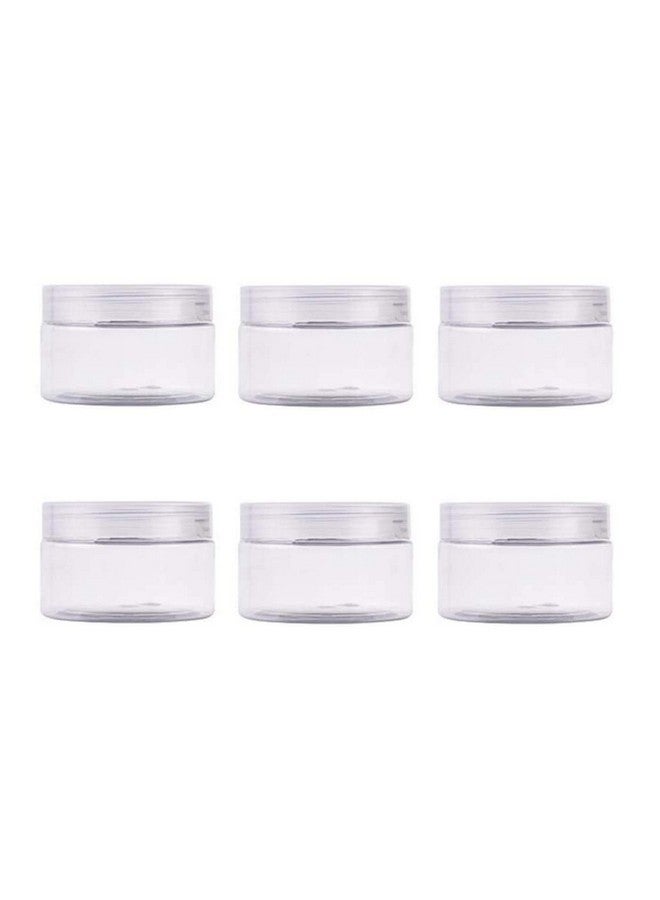 100G3.3 Oz Jars Pet Plastic Empty Cosmetic Containers Cases Cream Lotion Box Ointments Bottle Food Bottle Makeup Pot Jar Pack Of 6Pcs