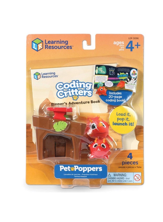 Coding Critters Go Pets Ripper The Dino Screen Free Early Coding Toy For Kids Interactive Stem Coding Pet Dino Toy 4 Pieces Ages 4+