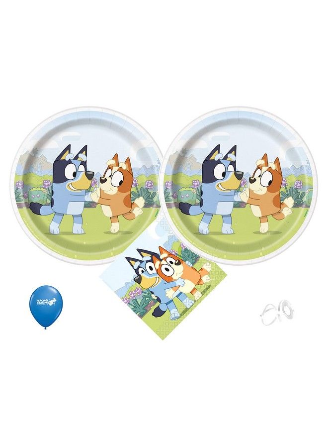 Bluey Birthday Party Supplies ; Bluey Decorations ; Bluey Plates ; Bluey Napkins ; Bluey Tableware Serves 16