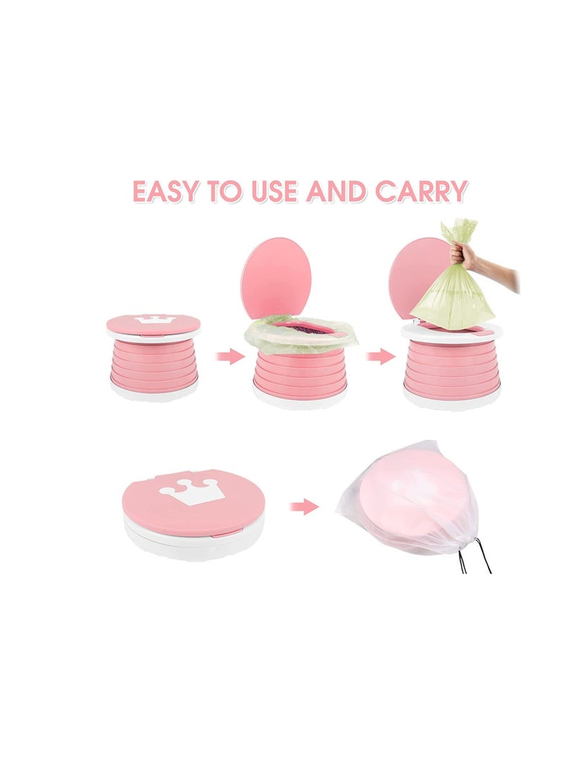 With multifunctional bag portable potty，travel potty seat for toddler，foldable potty seat for toddler travel，Toddlers Training Toilet Seat Emergency Toilet for Car, Camping, Outdoor, indoor