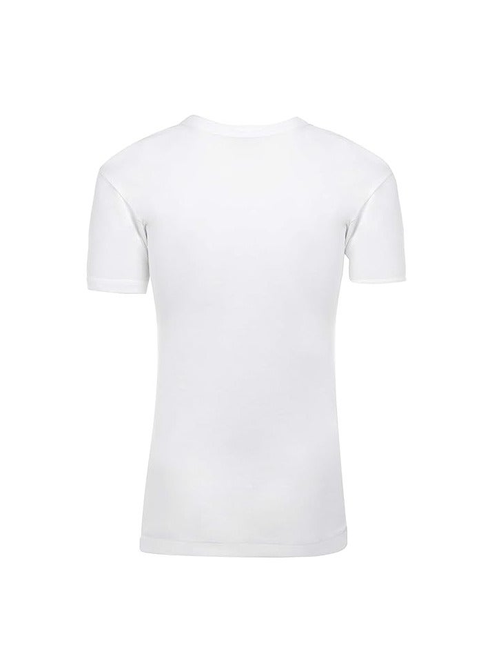 LUX Premium Men's Round Neck T-Shirt – [Pack of 6] White, Super Combed Pure Cotton T-Shirt for Men, Comfortable Fit, Breathable Fabric, Machine Washable, Close-To-Body Fit, Lightweight