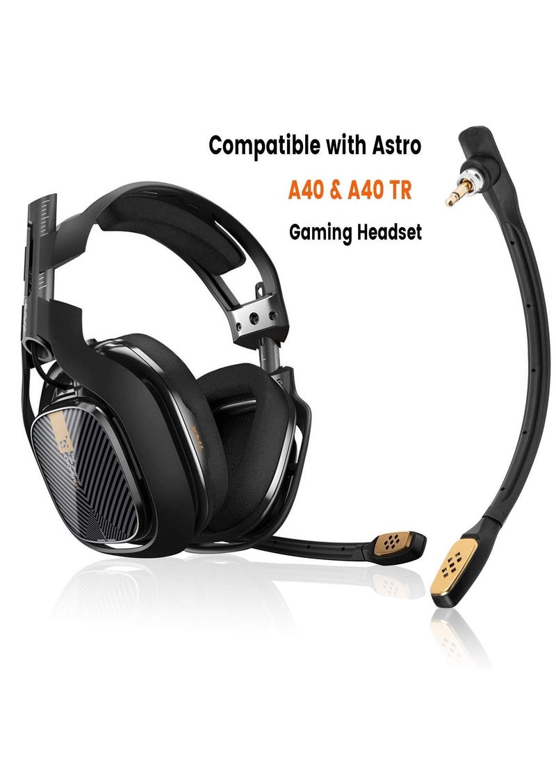 Mic Replacement for Astro A40/A40 TR Gaming Headset, Detachable Noise Cancelling Boom Microphone Headset Accessory PS5 PS4 PC Mac (Black)