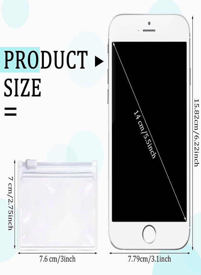 Pill Pouch Bags Zippered Pill Pouch Reusable Pill Baggies Clear Plastic Pill Bags Self Sealing Travel Medicine Organizer Storage with Slide Lock for Cod Liver Oil Pills and Small Items 24Pcs