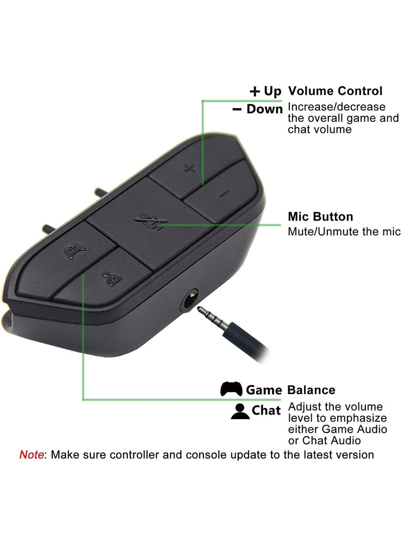 Stereo Headset Adapter for Xbox One Xbox Series X S Controller Adjust Audio Balance