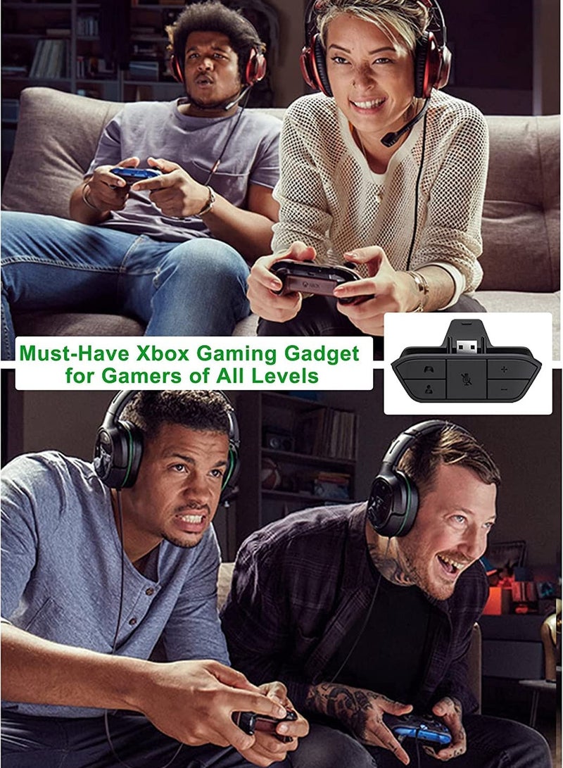 Stereo Headset Adapter for Xbox One Xbox Series X S Controller Adjust Audio Balance