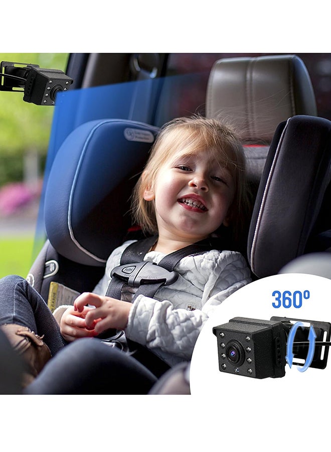 Baby Car Mirror - 4.3'' IPS Screen HD Night Vision Function Display, Safety Car Seat Mirror Camera Monitored Mirror With Wide Crystal Clear View