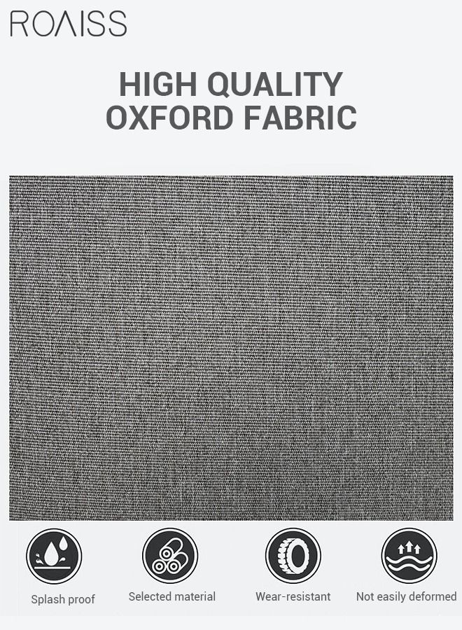 Multifunction Waterproof Backpack with USB Port Colorblock Waterproof Oxford School Bag for Men Work Travel Flight Business Commuter 15.6