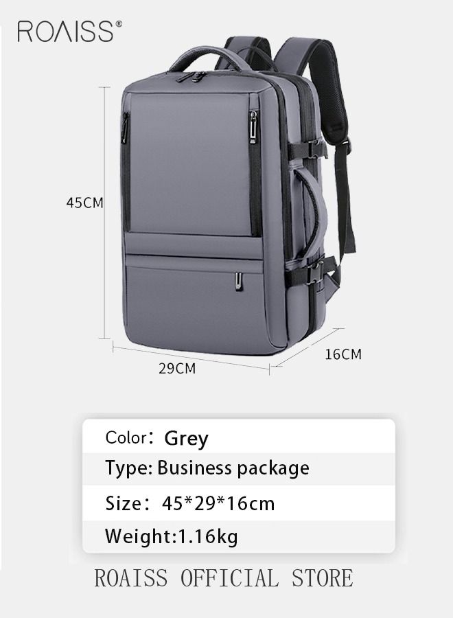 Scalable Large Capacity Laptop Backpack Business Backpack College Waterproof Travel Backpack Suitable for 17 Inch Laptops for Men and Women with USB Charger