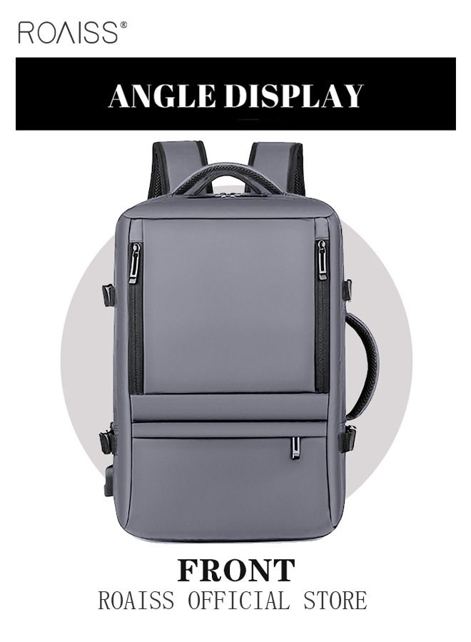 Scalable Large Capacity Laptop Backpack Business Backpack College Waterproof Travel Backpack Suitable for 17 Inch Laptops for Men and Women with USB Charger