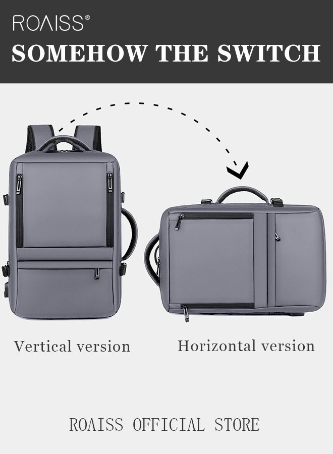 Scalable Large Capacity Laptop Backpack Business Backpack College Waterproof Travel Backpack Suitable for 17 Inch Laptops for Men and Women with USB Charger