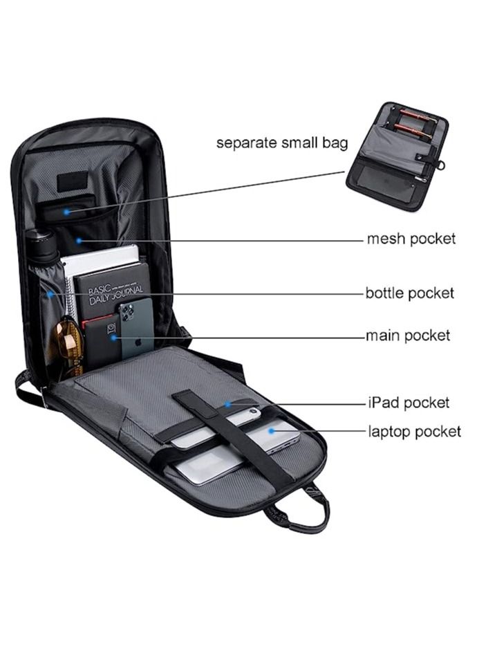 Anti Theft Business Travel Laptop Backpack Waterproof School Bag with TSA Locker B00451 Black