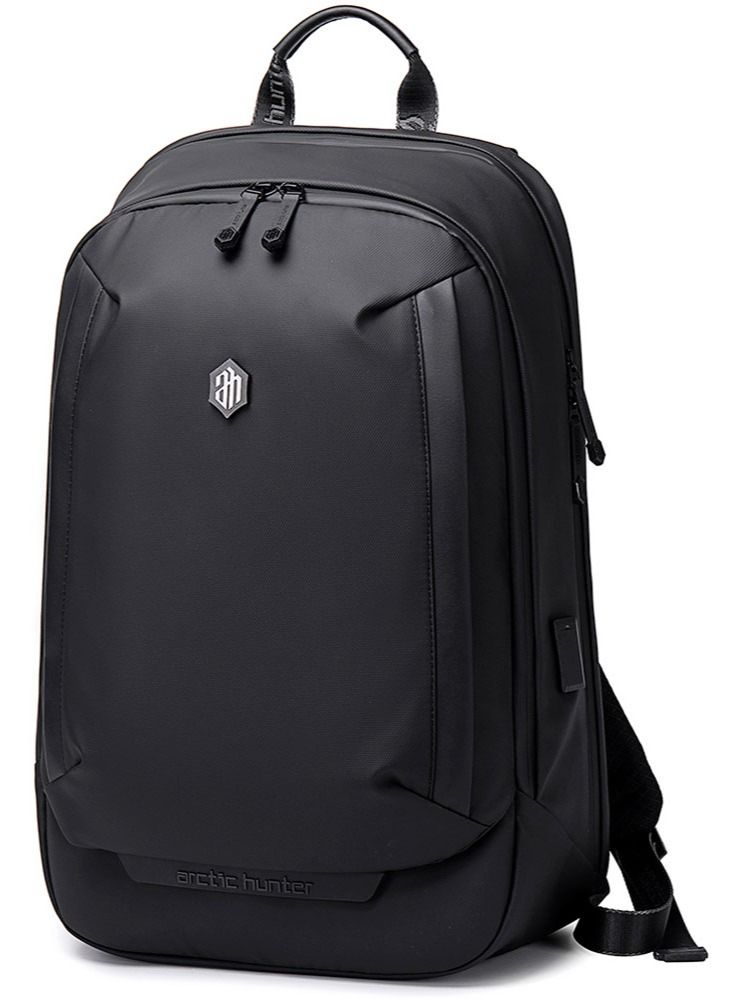 Casual Travel Computer Bag, School Backpack with Laptop Compartment for Men and Women, Black