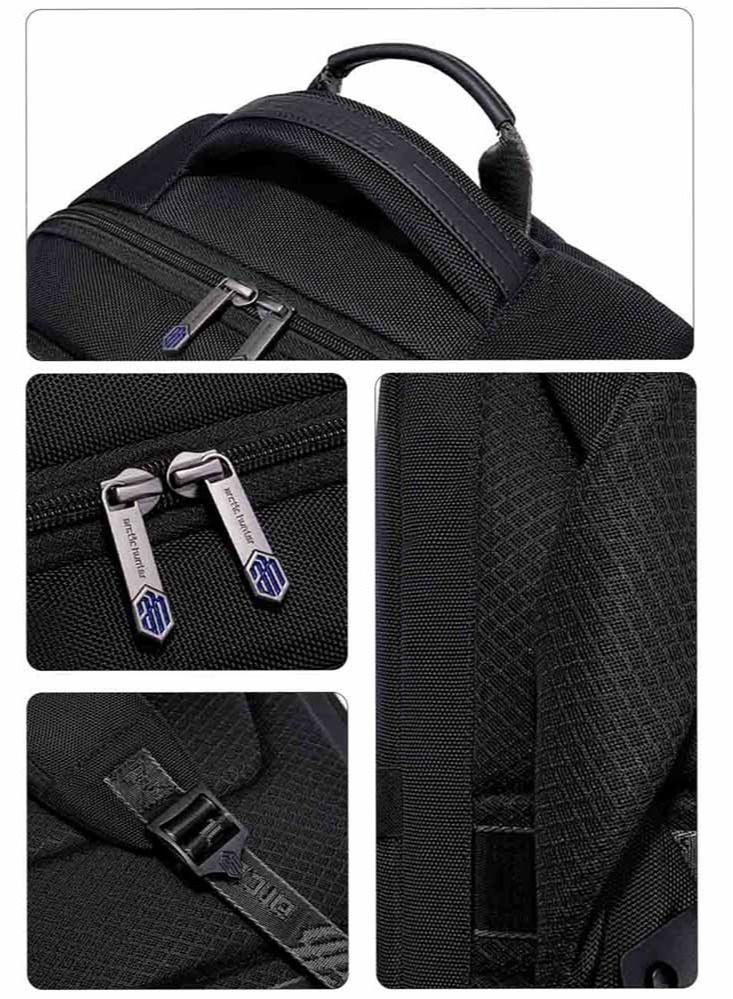 Extra Large Travel Backpack, Business Durable Backpack with Laptop Compartment, Water Resistant College School Computer Bag for Men Fits 17 Inch Notebook, Black