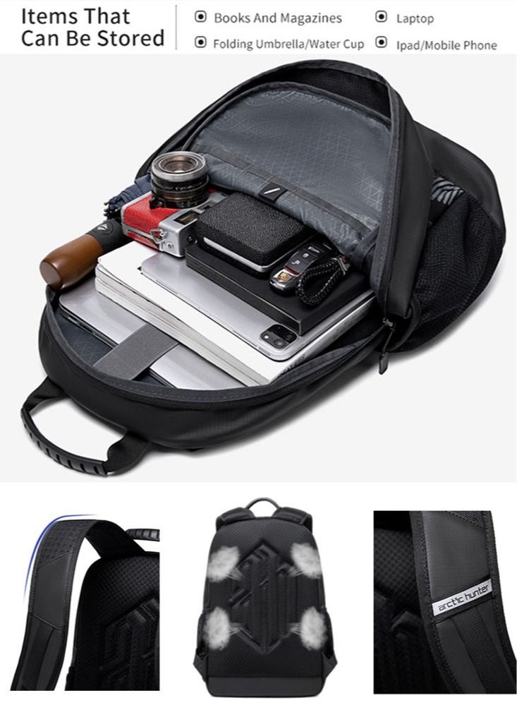 Lightweight Casual School Bag, Water Resistant College Book Bag Laptop Backpack