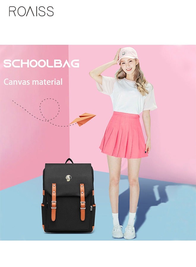 Unisex Fashion Casual Backpack Fashion Casual Backpack Oxford Cloth Waterproof and Wear Resistant Schoolbag