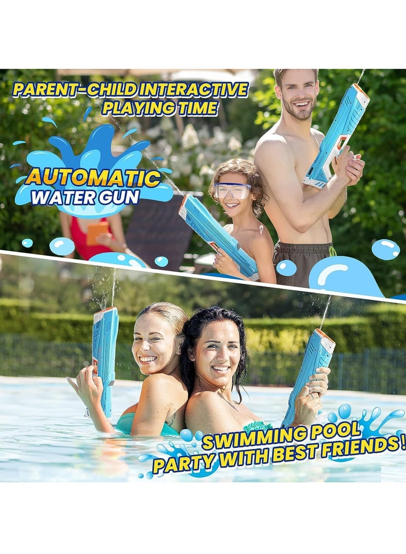 Electric Water Gun for Kids High Pressure Water Gun Electric Powerful Squirt Guns Automatic Large Capacity Water Blasters for Kids & Adults Summer Pool Beach Party (B)