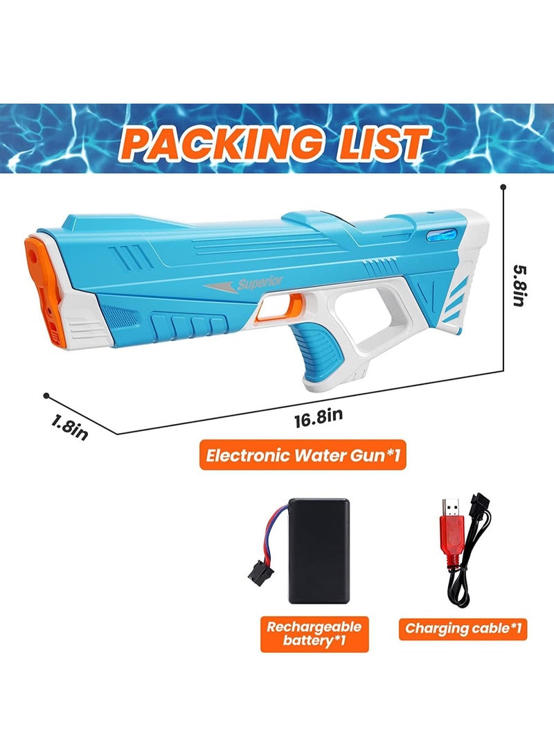 Electric Water Gun for Kids High Pressure Water Gun Electric Powerful Squirt Guns Automatic Large Capacity Water Blasters for Kids & Adults Summer Pool Beach Party (B)