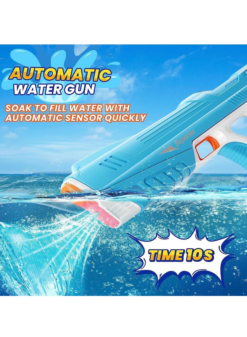 Electric Water Gun for Kids High Pressure Water Gun Electric Powerful Squirt Guns Automatic Large Capacity Water Blasters for Kids & Adults Summer Pool Beach Party (B)