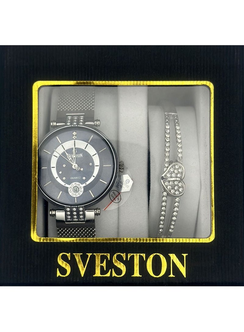 Sveston Womens Stainless Steel Set Watch SV 18405