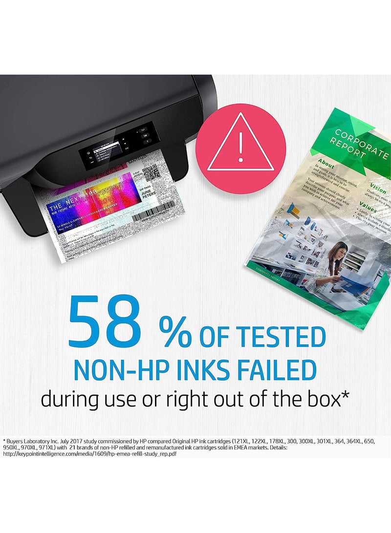 47 Tri-Color Original Ink Advantage Cartridge, 6Zd61Ae Cyan, Magenta, Yellow