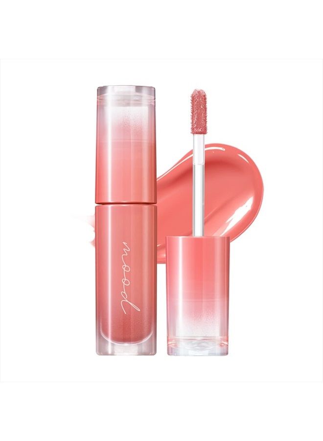 Ink Mood Glowy Tint | Lip-Plumping, Naturally Moisturizing, Lightweight, Glow-Boosting, Long-Lasting, Comfortable, Non-Sticky, Mask Friendly, No White Film (02 CORAL INFLUENCER)