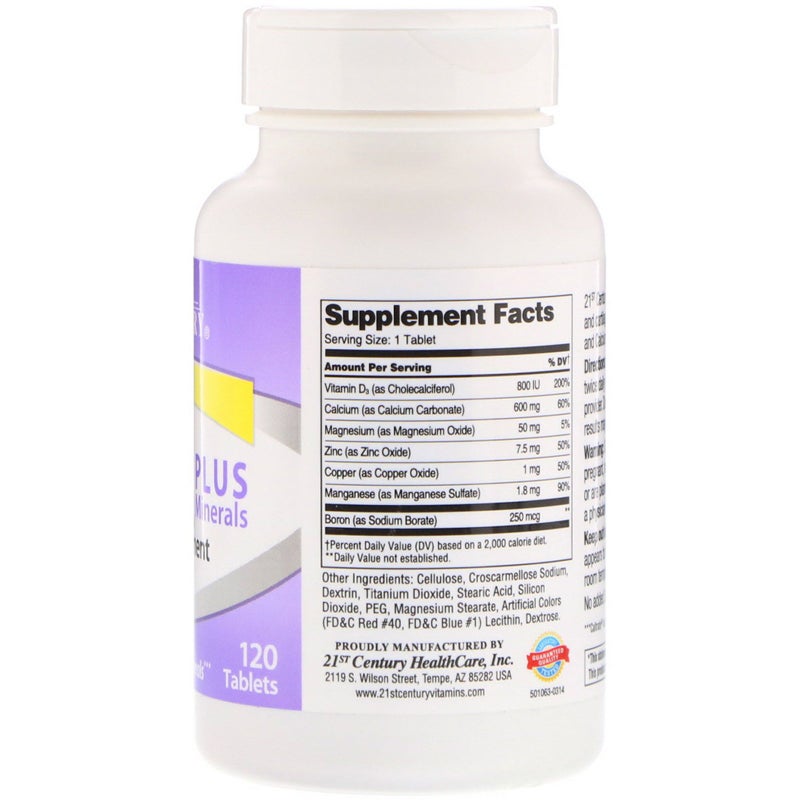 600 Plus D Minerals Calcium Supplement