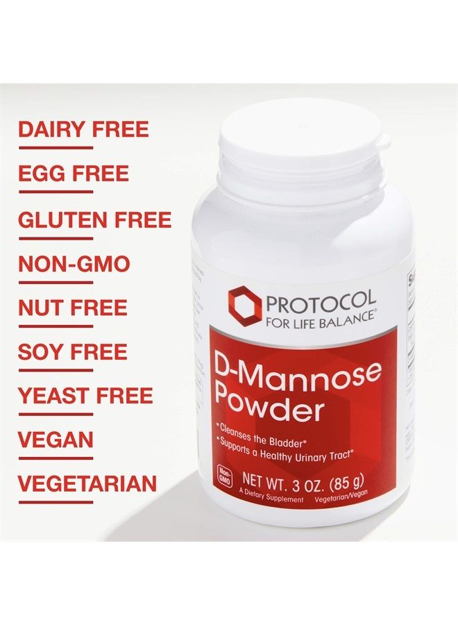 Protocol D-Mannose Powder - Bladder, Kidney, and Urinary Tract Health - 3 Oz