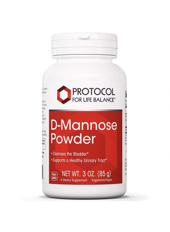 Protocol D-Mannose Powder - Bladder, Kidney, and Urinary Tract Health - 3 Oz