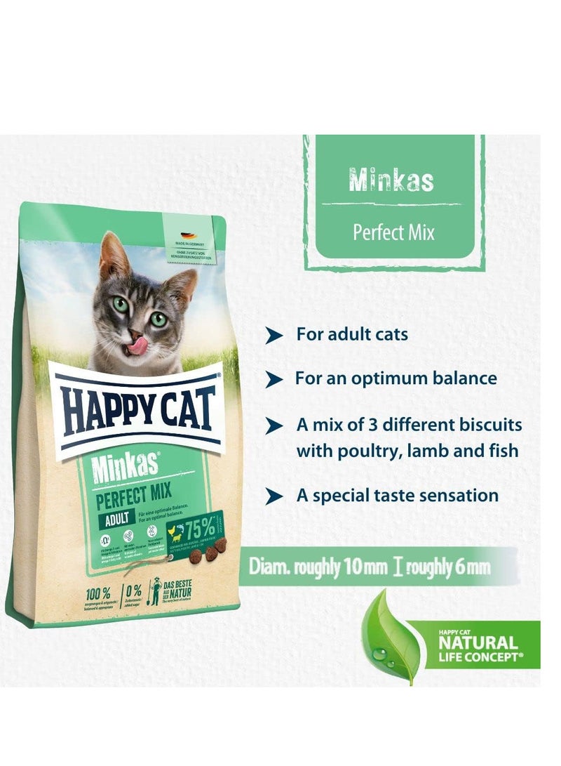 Happy Cat Minkas Perfect Mix Cat dry Food Pack of 2 Pieces (2 x 1.5 kg)