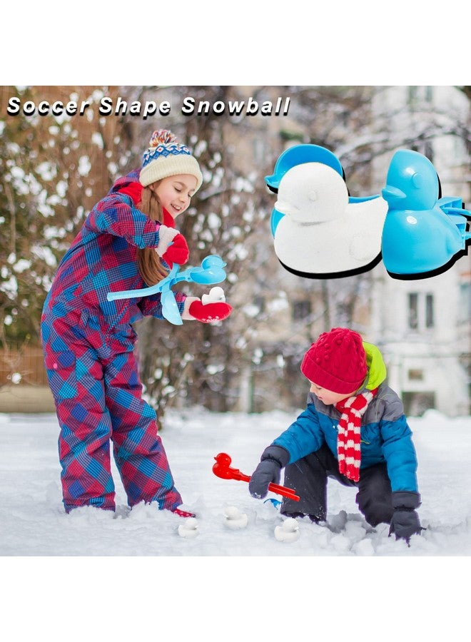 Snowball Maker Toys 4Pcs Cartoon Duck Snowball Maker Clip Outdoor Sports Snow Sand Mold For Kids, Children Snow Ball Fights, Winter Outdoor Activities Random Color