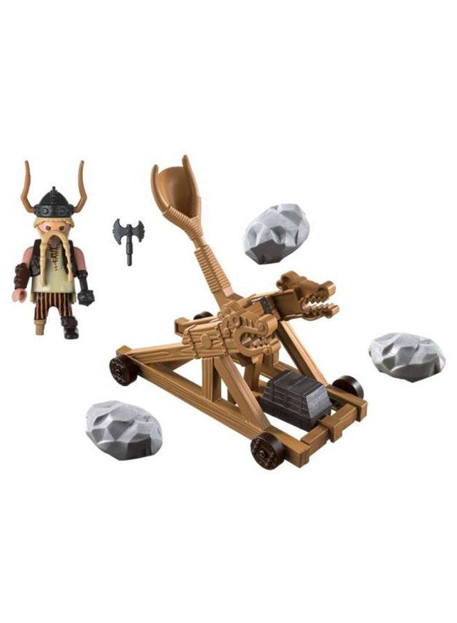 28-Piece How To Train Your Dragon Gobber With Catapult Set 9245 24.8x9.2x18.7cm