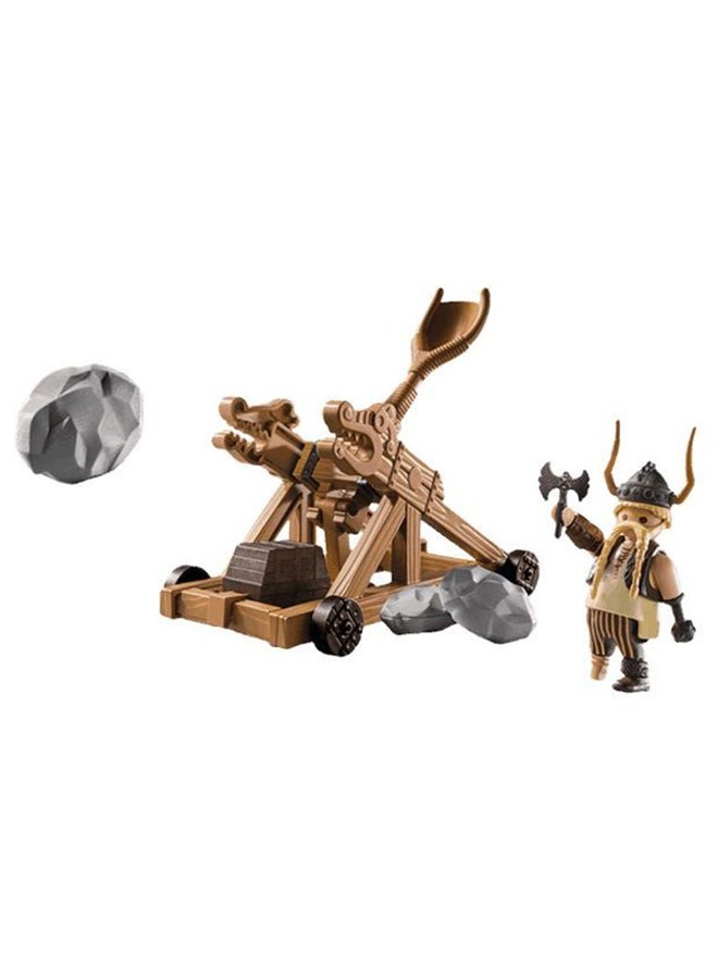 28-Piece How To Train Your Dragon Gobber With Catapult Set 9245 24.8x9.2x18.7cm